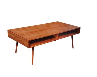 Mid Century Coffee Table Solid Wood 36 MADE TO ORDER