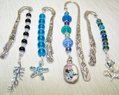 Bookmarks beaded bookmarks with charms made to order new price 3.50 OFF