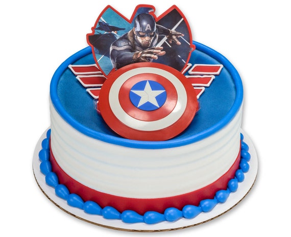 Captain America Cake Topper Decoration