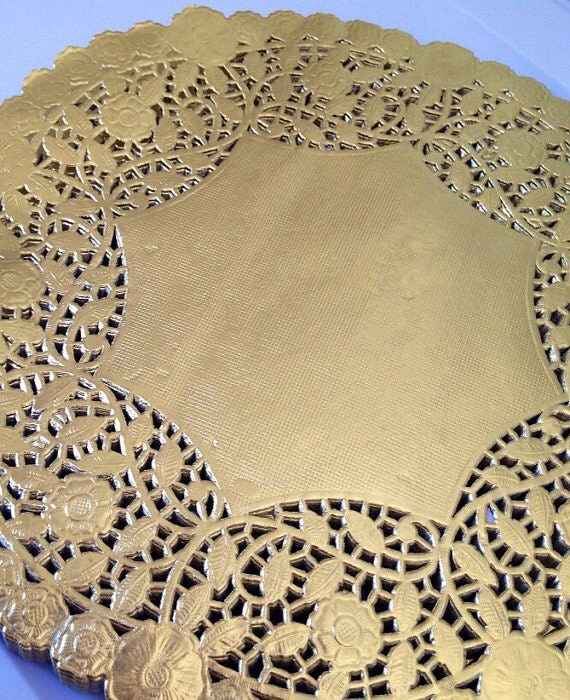 25 gold paper doilies 10 inch ornate gold doilies used for