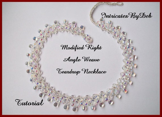 Right+Angle+Weave+Patterns Pattern Beaded Modified Right Angle Weave Teardrop Necklace - Jewelry ...