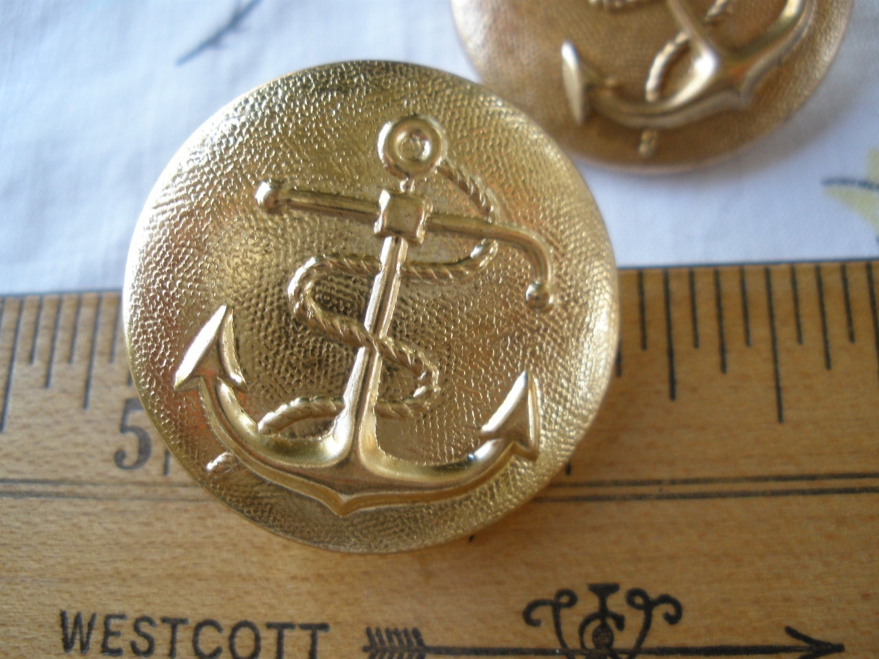 28MM Brass Anchor Buttons hollow metal pin shank size by kabooco