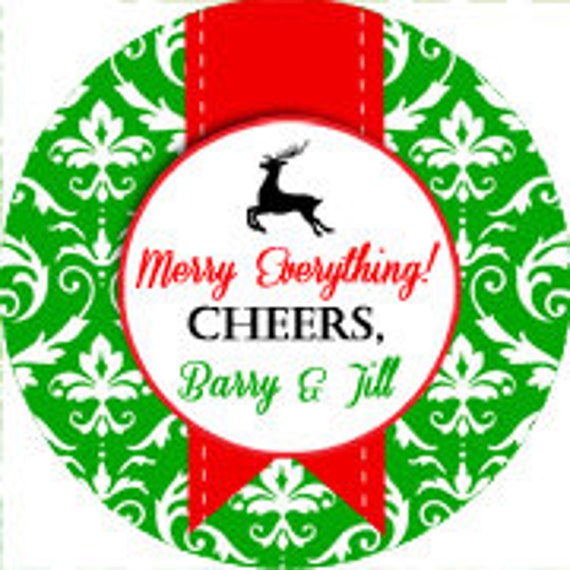 Printable Personalized Christmas Gift Tags - Reindeer Silhouette Il_570xn