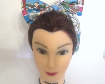 Vintage Inspired Retro hair scarf / Pinup Hair / family Guy Headband/ 1950s 1960s / Rockabilly hair
