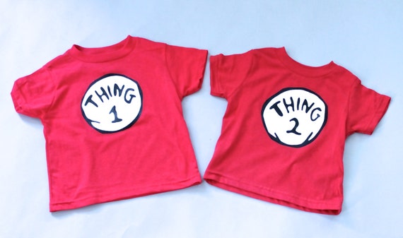 CHILDREN Thing 1 and Thing 2 Shirts by ChrisandJanesPlace on Etsy