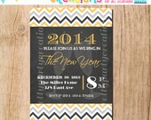 CHEVRON NEW YEARS party invitation - You Print Il_170x135