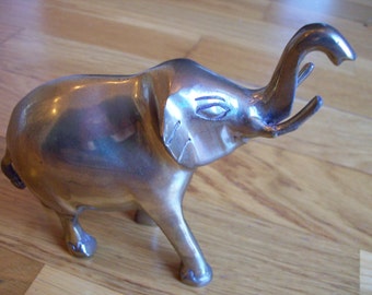 Vintage metal brass figurine Elephant pacaderm african style