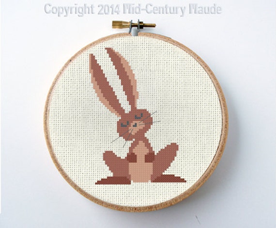 Bunny Rabbit Cross Stitch Pattern Digital Download Instant Needlepoint PDF