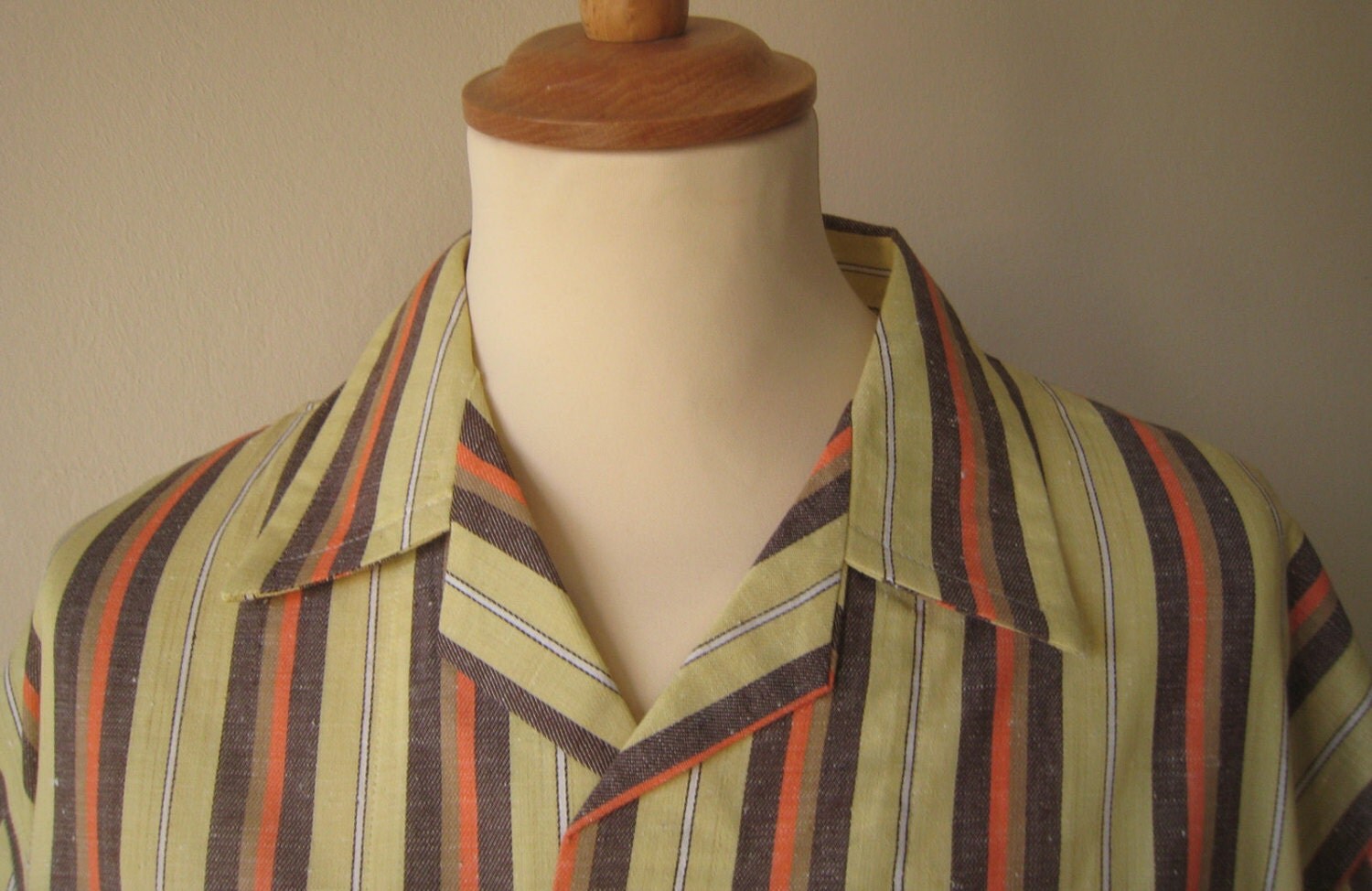 vintage NOS striped mens cotton pajamas 50s 60s style size 3XL