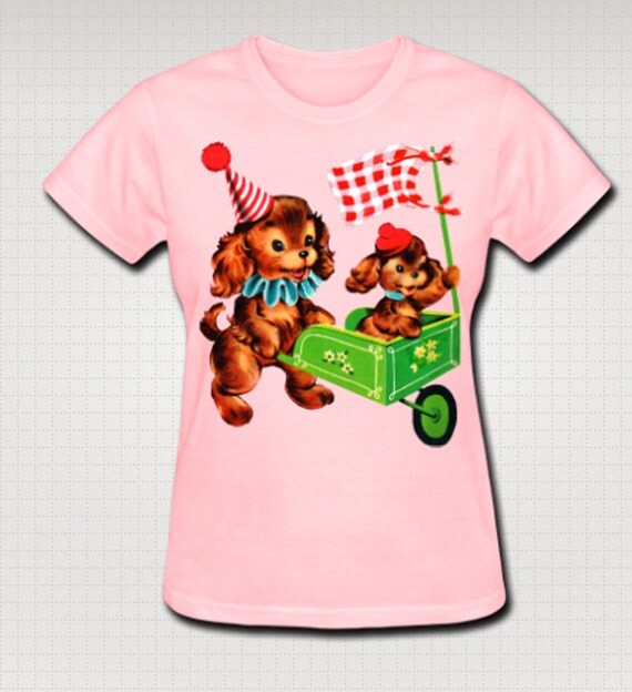 Kitsch Puppy Tshirt by jollywolly on Etsy