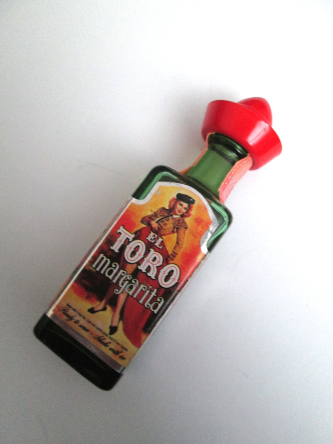 Vintage 1950 El Toro Margarita Liquor Bottle. Sealed Mini