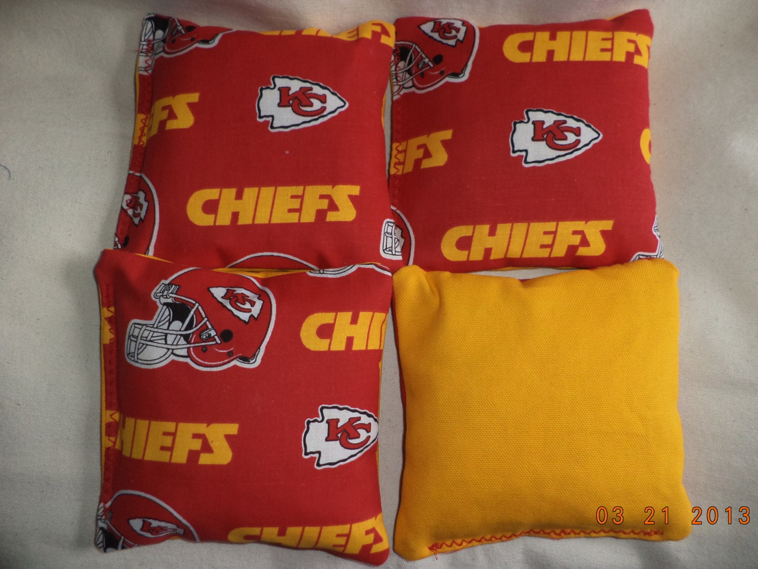 Cornhole bags Kansas City Chiefs corn hole bean bags 4 ACA