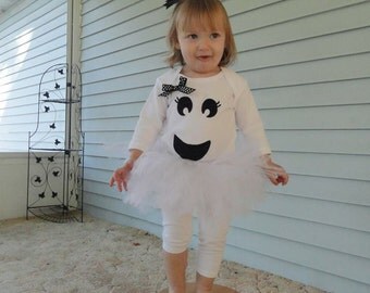 Adorable infant toddler Ghost tutu costume Halloween Pageant