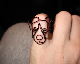 Wire Wrapped Jack Russel Terrier MADE to ORDER Ring