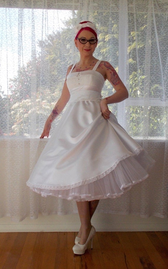 1950s 'Lucille' Rockabilly Style Wedding Dress by PixiePocket