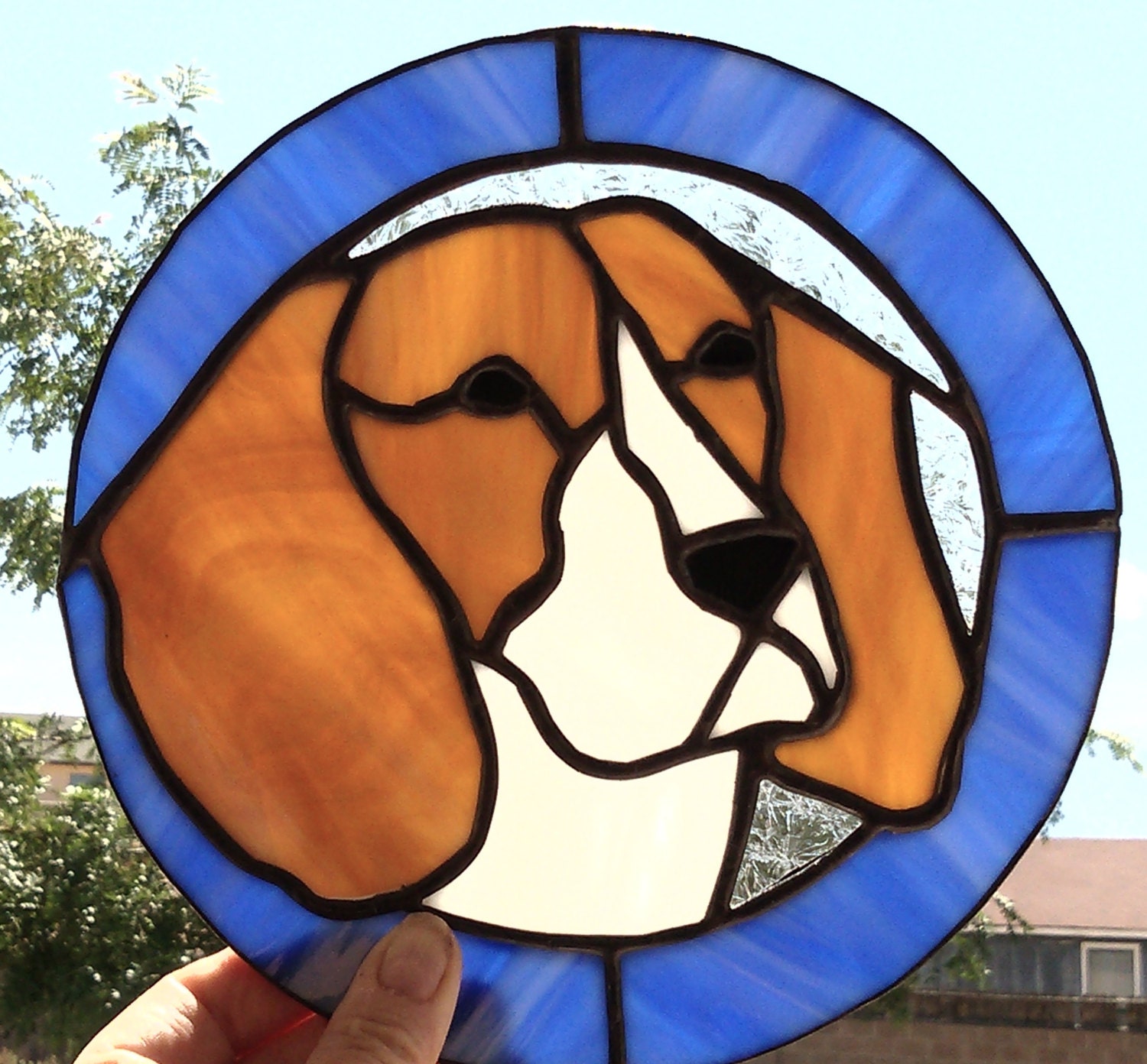 Stained Glass Beagle Dog