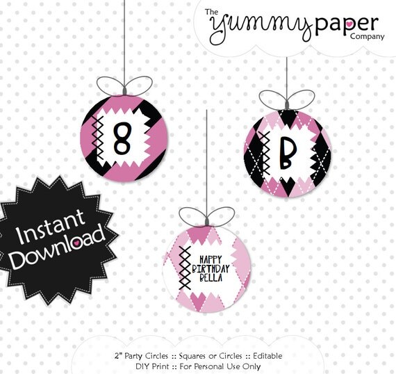 Editable Monster Girl Party Cupcake Toppers - Instant Download - Monster High Inspired Editable Toppers or Tags .. mh01 Il_570xn