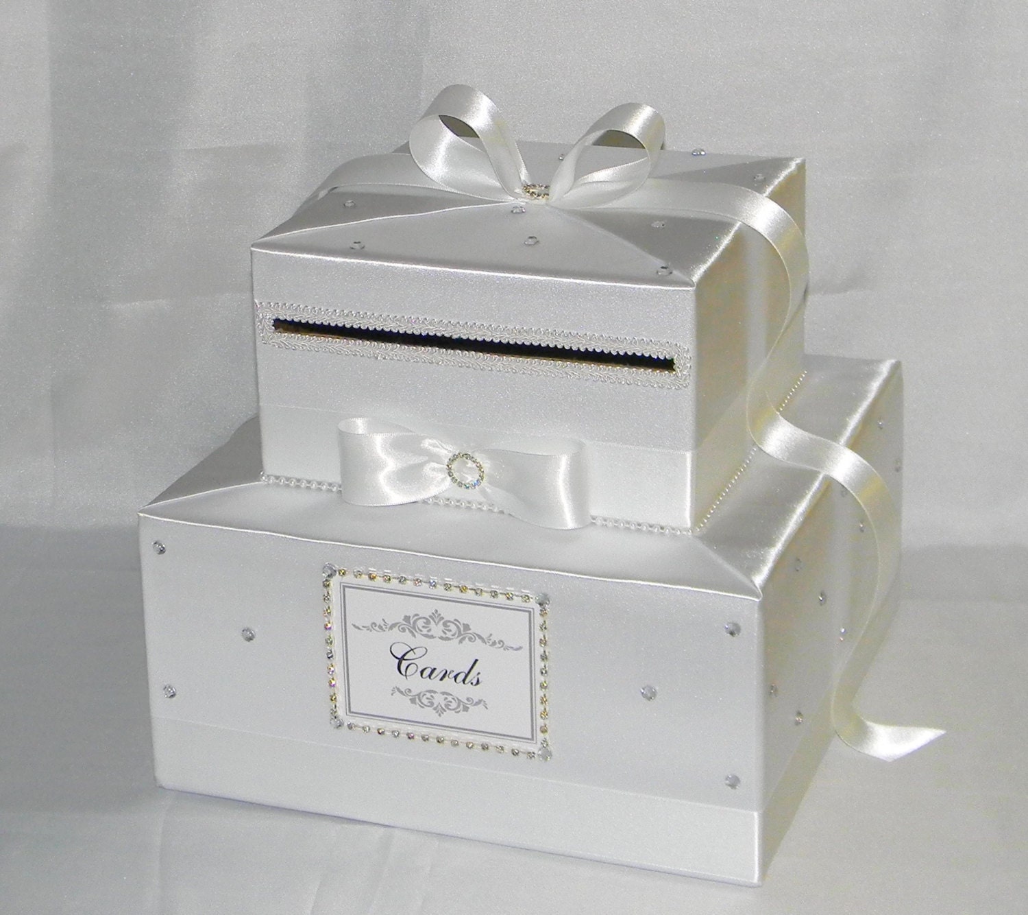 Elegant Custom Made Wedding Card Box lots Of Bling