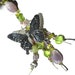 OOAK Butterfly Bookmark with Purple and Green Glass Beads with FREE Journal