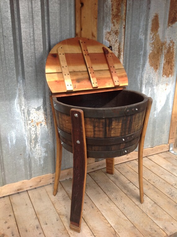 Items similar to Beverage Cooler made from wine or whiskey barrels. on Etsy