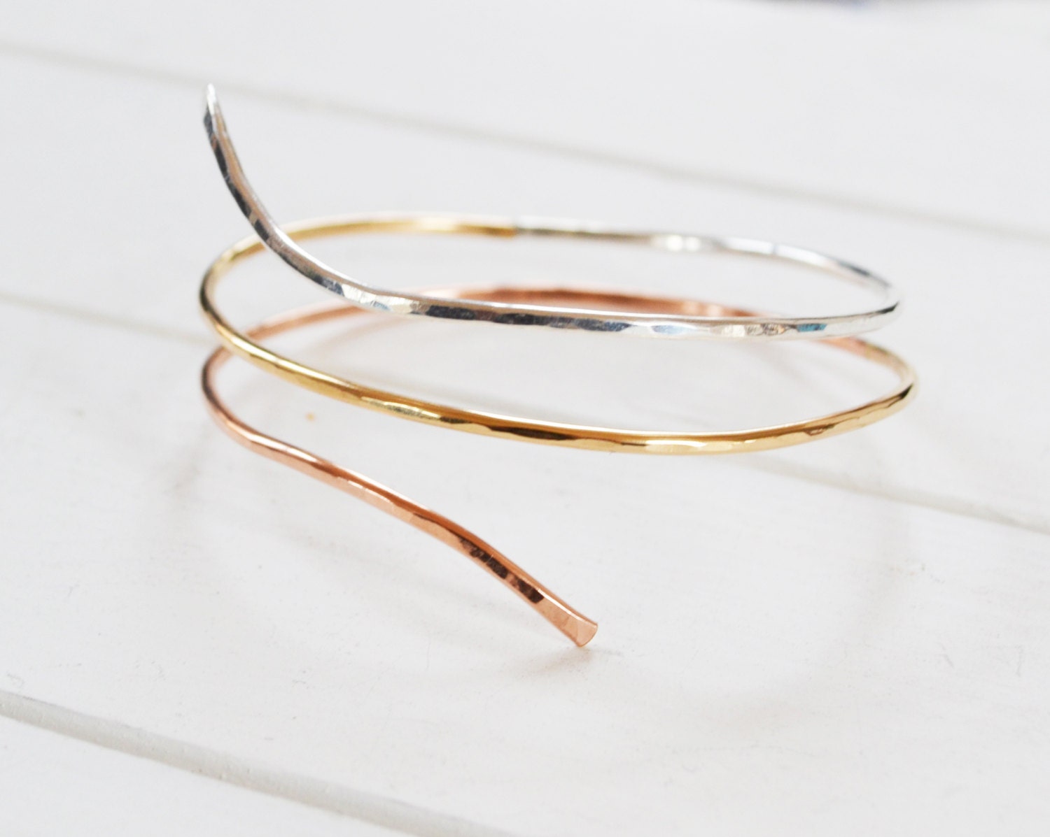 Rainbow Snake Bracelet Gold Upper Arm Bracelet by GLAMROCKSdesigns