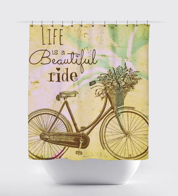 Shower Curtain and More Bicycle Beautiful Ride See