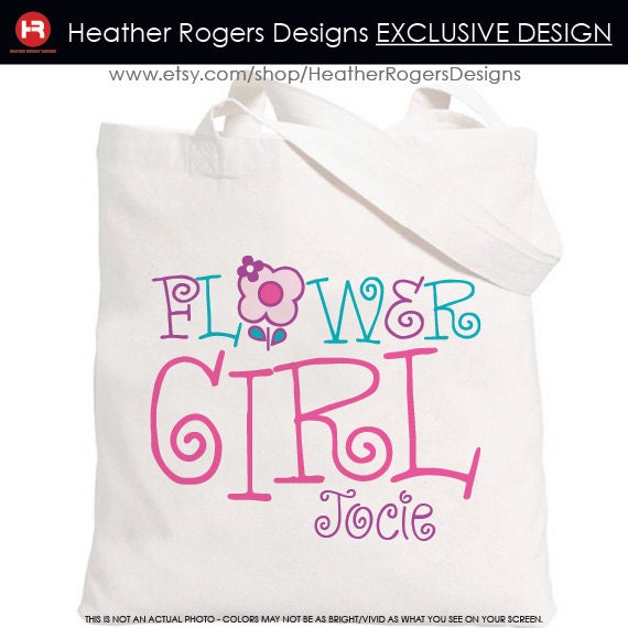 Flower Girl Bag - Personalized Flower Girl Tote bag