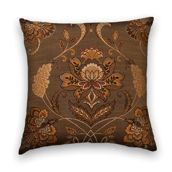 Brown Decorative Pillow Cover 18x18 or by CodyandCooperDesigns