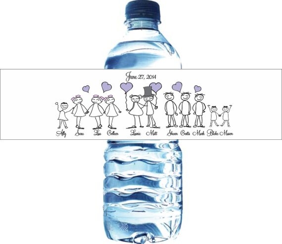 100 Wedding Water Bottle Labels - Wedding Water Labels - Custom Water Bottle Labels - Waterproof Water Bottle Labels - Burlap Il_570xn