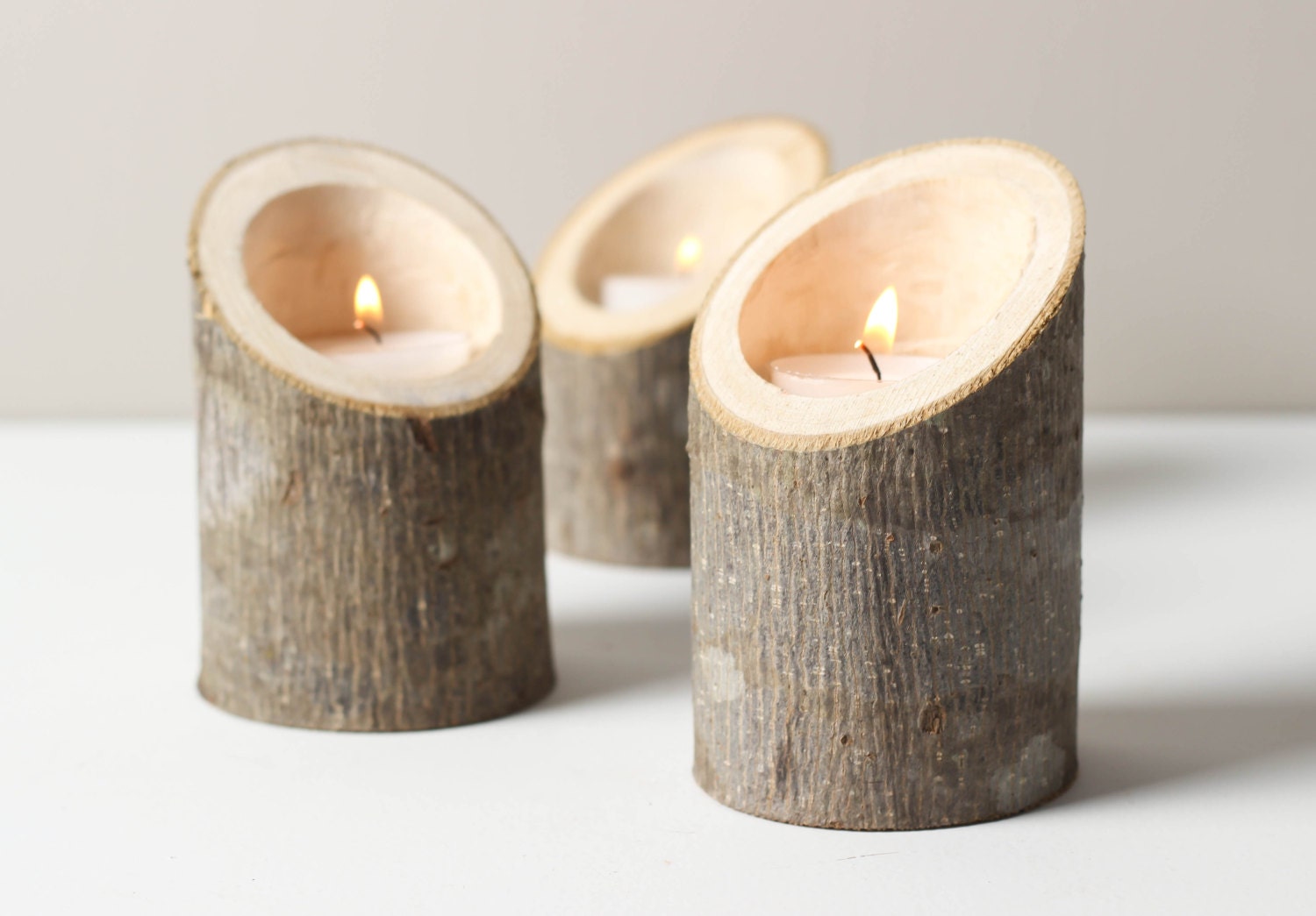 Tree Branch Candle Holders Set of 3 Short by WorleysLighting