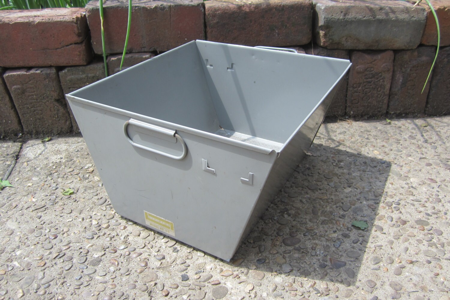 Large Metal LITNING Industrial Bin Gray Parts Bin Storage Office Paper