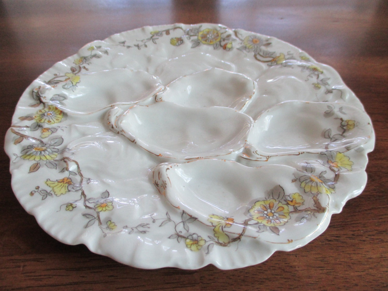 Antique Haviland & Co. Limoges Porcelain Oyster Plate