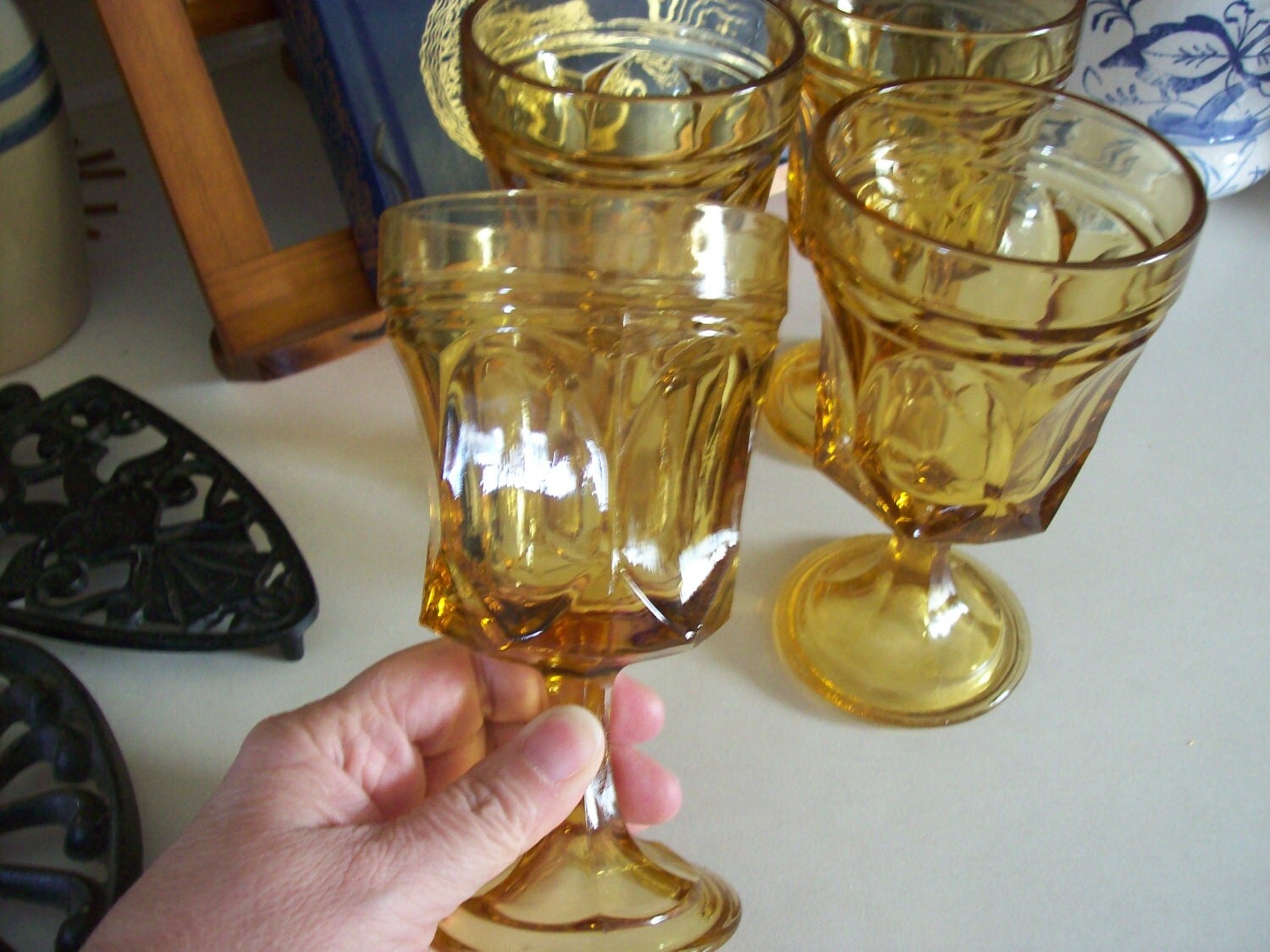 Amber Glasses Stemware Fostoria