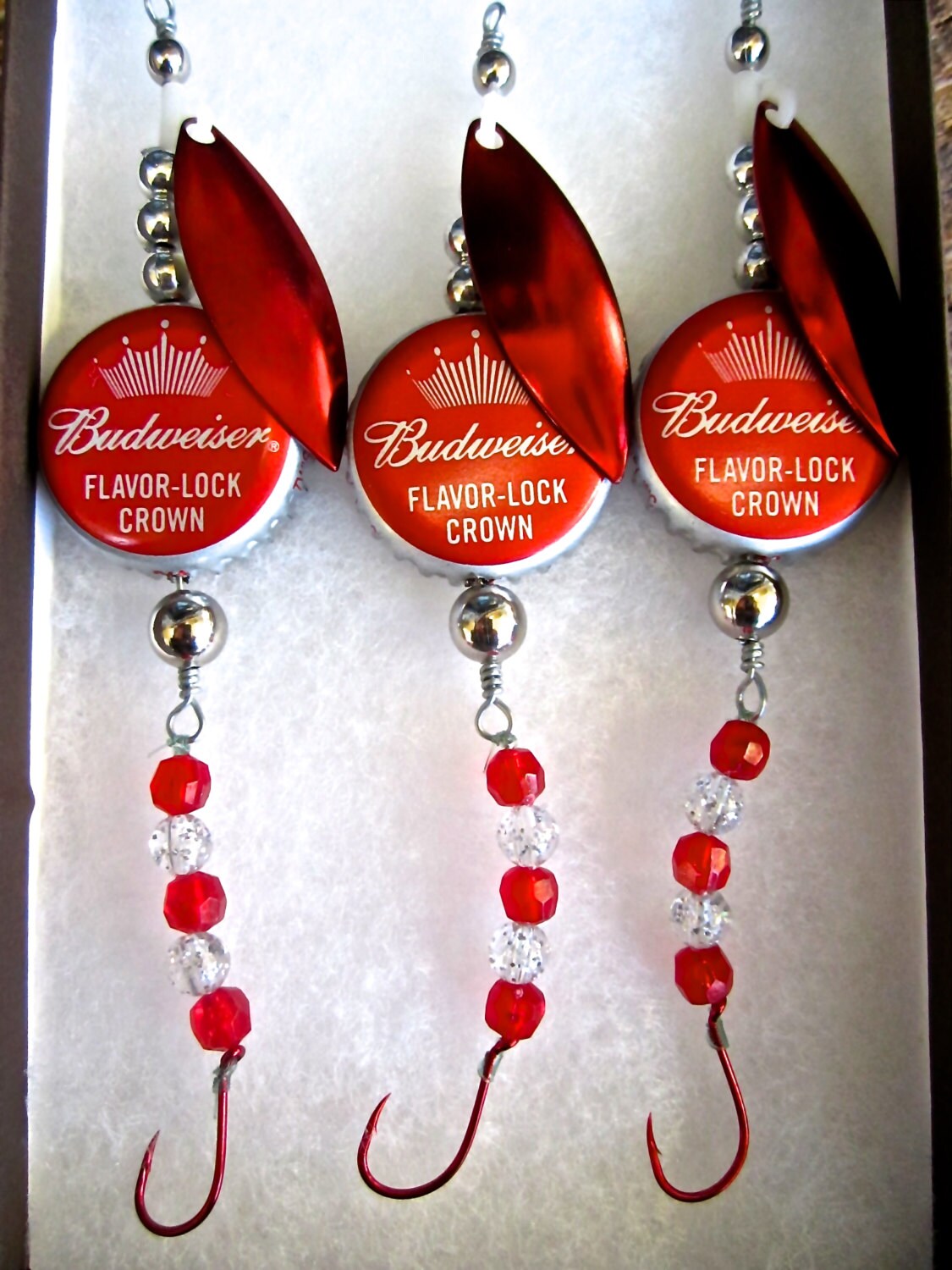 Fishing Lures Gifts for Men or Women Budweiser Bottle Cap