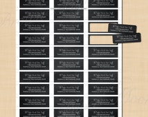 Chalkboard Editable Return Address Labels: Fits Avery Template 8257, 6870 - 3/4&quot; x 2-1/4