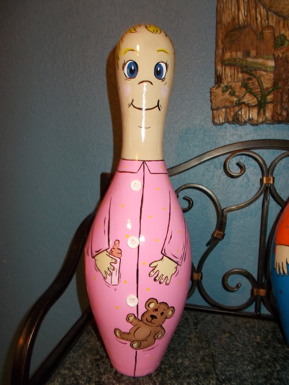 Baby Girl bowling Pin by erwindoodads on Etsy
