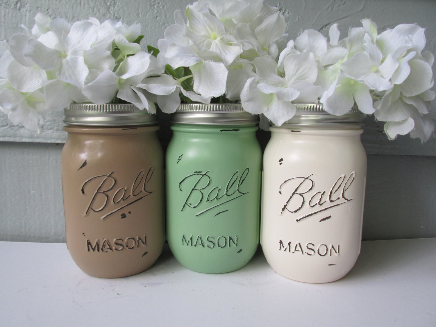 Painted And Distressed Ball Mason Jars Sage By Theretroredhead   Il Fullxfull.643270100 1l8x 