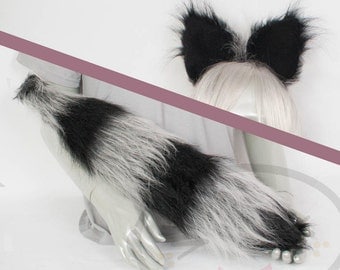 Raccoon Furry Ear and/or Tail - buy as a Set or Seperate! Cosplay, Accessories, Costume