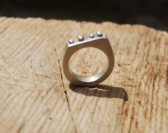 Sterling Silver Ring - Contemporary design - made to order