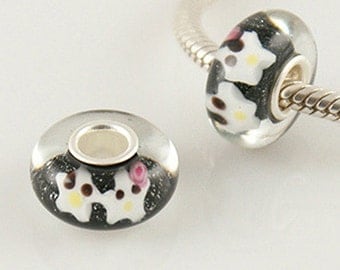 1 Bead - Girl Boy Star Love Sterling Silver Core .925 Lampwork European Bead Charm GJ5036 LC0032