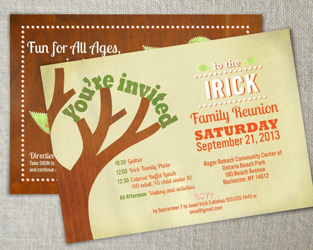 Family reunion invitation // Family gathering by PearTreeSpace