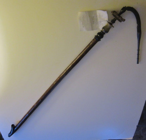 Antique Smoking Pipe German Wood Long Tobacco Smoke Hookah