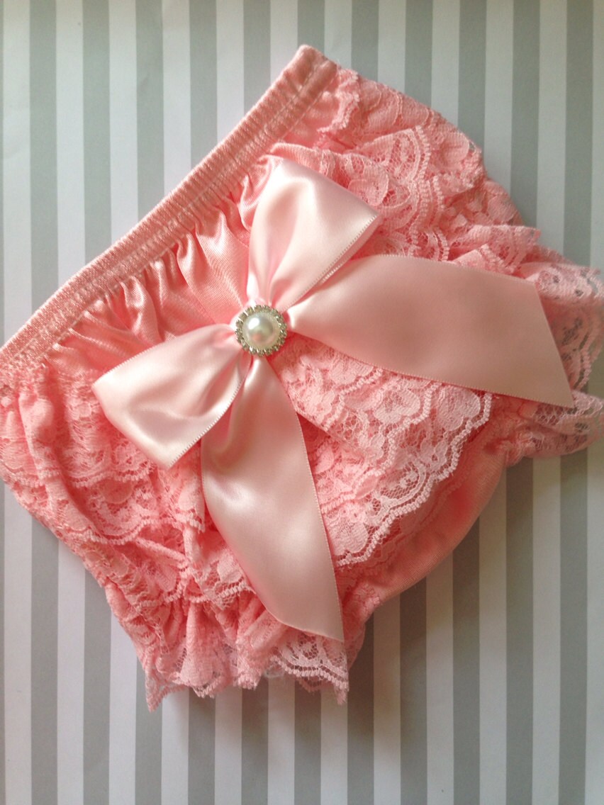 Baby Girls Petti Lace Bloomer newborn lace bloomer Pink Lace
