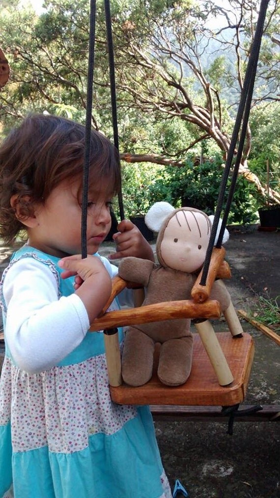Wooden Doll Swing / Waldorf inspired / Waldorf wooden toy