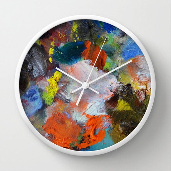 Items similar to Artist's wall clock, abstract photography