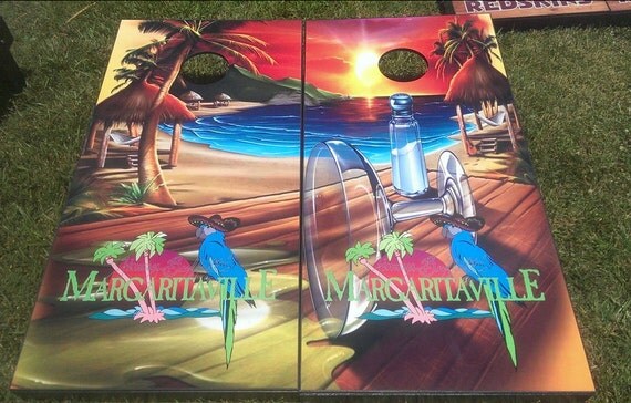 Jimmy Buffett's Margaritaville Cornhole by CustomBackyardgames