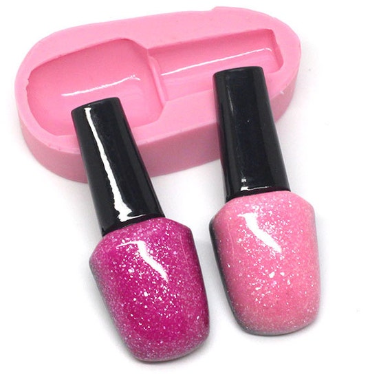 Nail Polish Bottle 45mm Mold Chocolate by AliceCraftWonderland