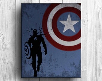 Captain America Inspired Custom Design Poster Print