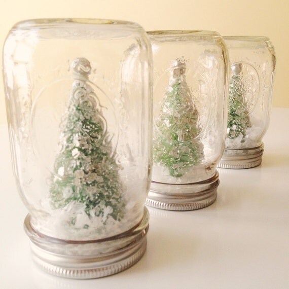 brush mason tree jar bottle Mason Bottle Brush Tree Jar with Decoration Top (Printed Jar Silver