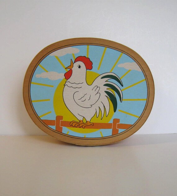 Balsa Wood Hen Box Vintage collectible Home by jewelryandthings2